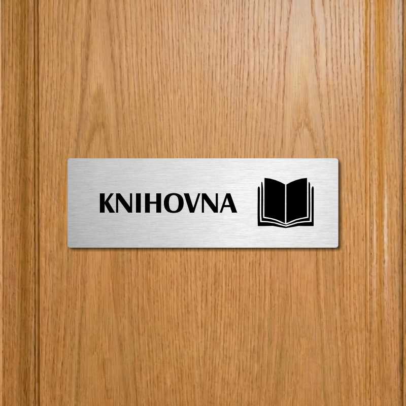 Knihovna, 240x79mm, stříbrná popiska 